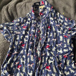 Love Notes dog print buttoned shirt